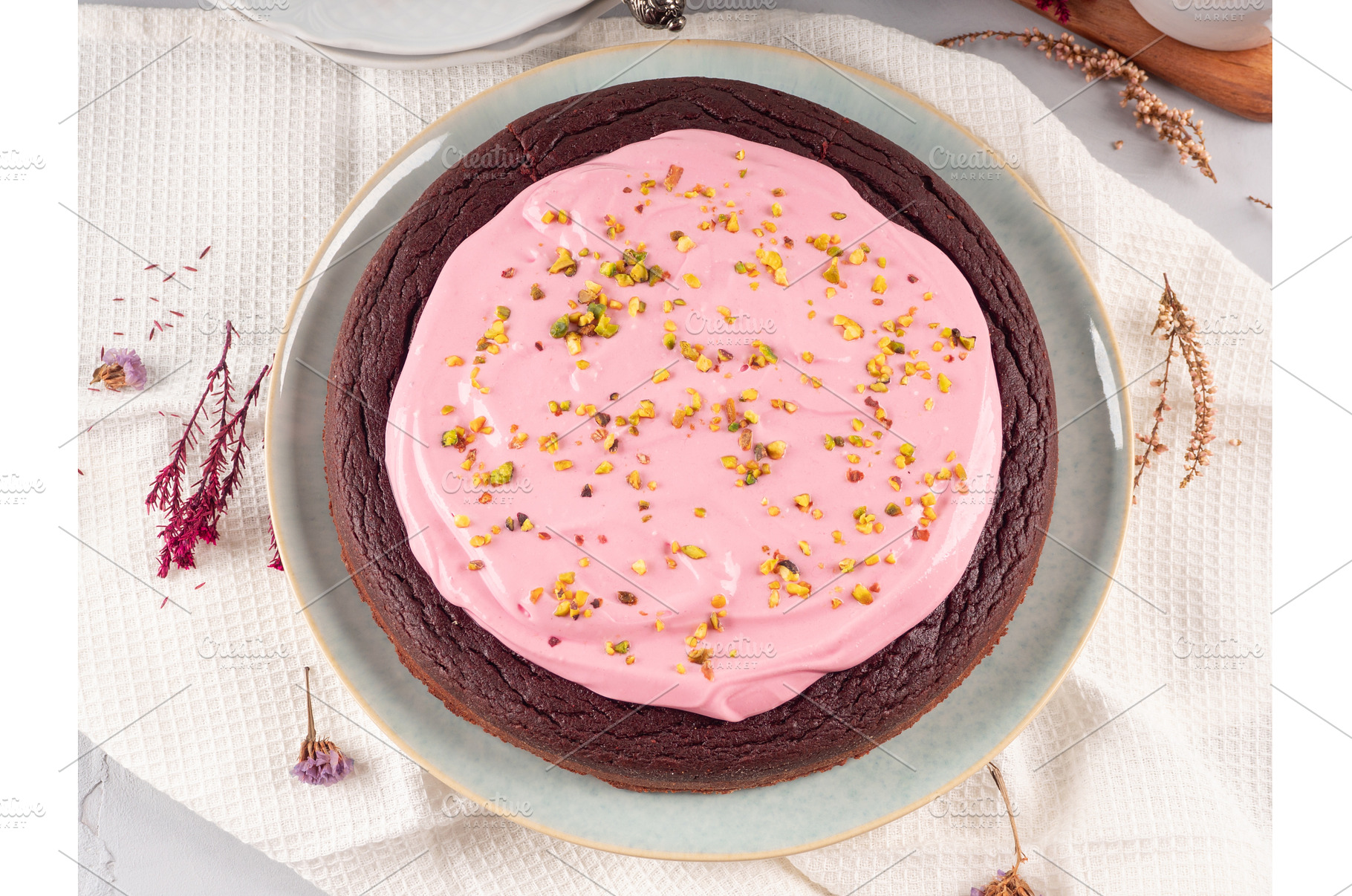 Beetroot chocolate cake with pink, a Food & Drink Photo by Lifemorning