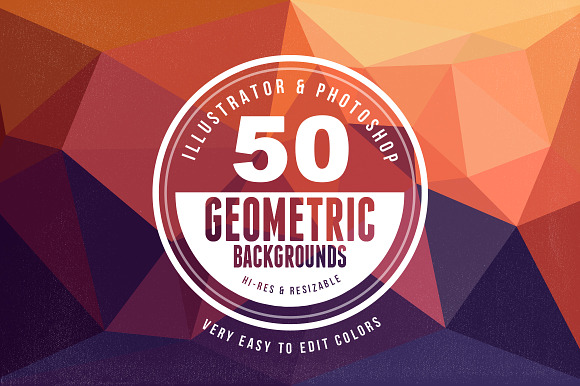 50 Geometric Backgrounds preview 6