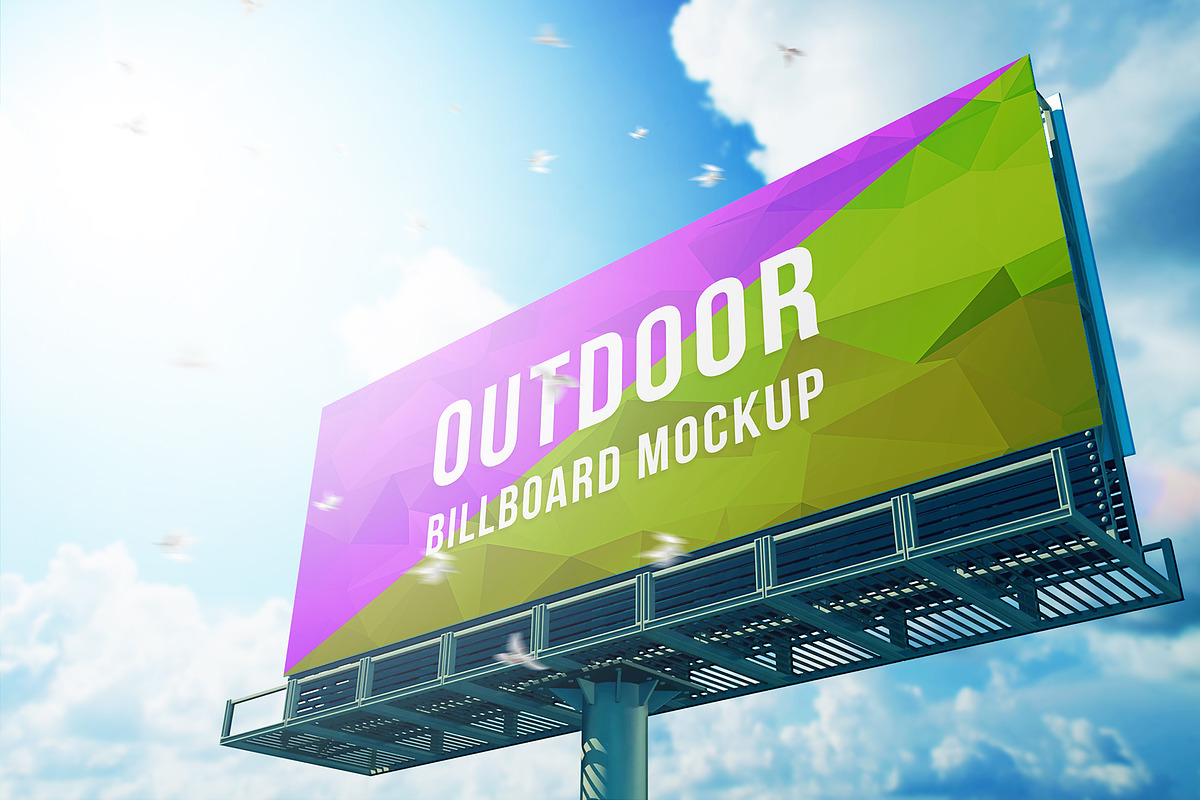 Outdoor Billboard Mockup, an Advertising Mockup by CREATIVE DUDE