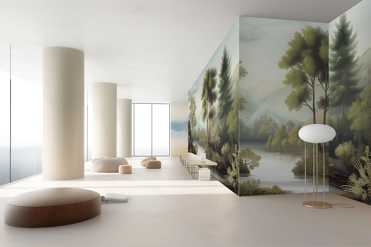 Hand drawn old century forest wallpa, a Wallpaper Graphic by Muzi pear studio (Photo 4 of 11)