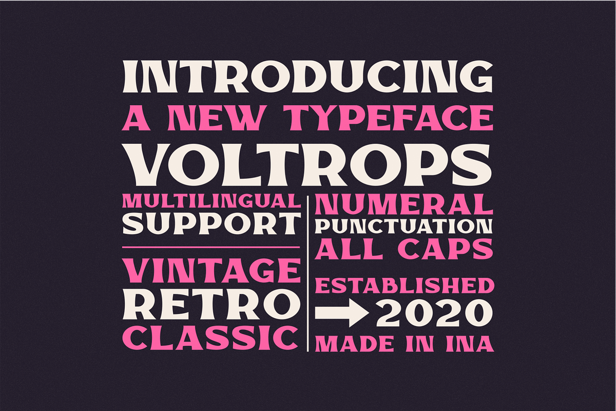 Voltrops, a Sans Serif Font by 24Design Studios (Photo 2 of 6)