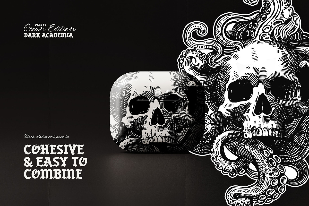 Dark Academia Ocean | Illustration, an Object Illustration by KetteCreate (Photo 12 of 14)