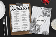Floral Cocktail Menu Template, a Flyer Template by BrandPacks (Thumbnail 1 of 6)