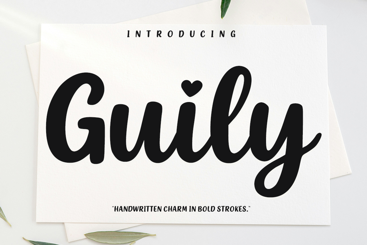Guily handwriting font, a Script Font by cocodesign (Photo 1 of 7)