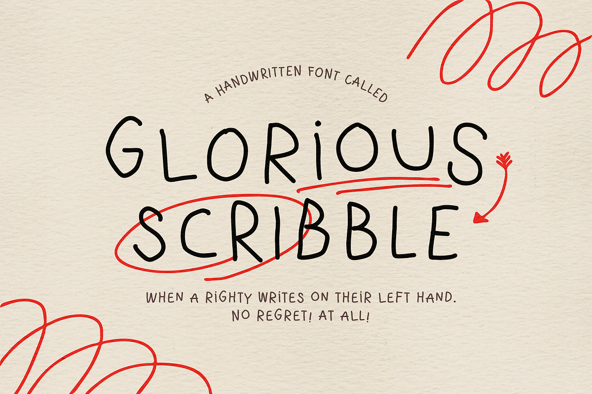 GLORIOUS SCRIBBLE | Handwritten Font, a Handwritten Font by type peace (Photo 1 of 10)