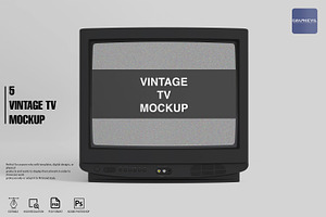 CRV Vintage TV Mockup