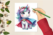 Adorable Unicorn Animals Clipart, an Illustration by DreamCafeArt (Thumbnail 4 of 6)