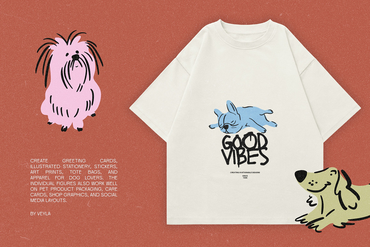 Dogs Being Dogs: 45 Illustrations, an Animal Illustration by Veyla (Photo 10 of 12)
