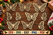 Butterfly SVG File Bundle, Laser Cut, an Object Graphic by Libby Wishes (Thumbnail 1 of 3)