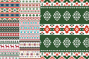 Fair Isle Nordic Christmas Patterns, a Pattern Graphic by Pattern Whimsy (Thumbnail 3 of 8)