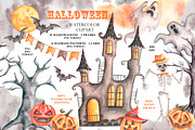 Halloween watercolor set. Fall., a Seasonal Illustration by SabinaWatercolorArt (Thumbnail 1 of 14)
