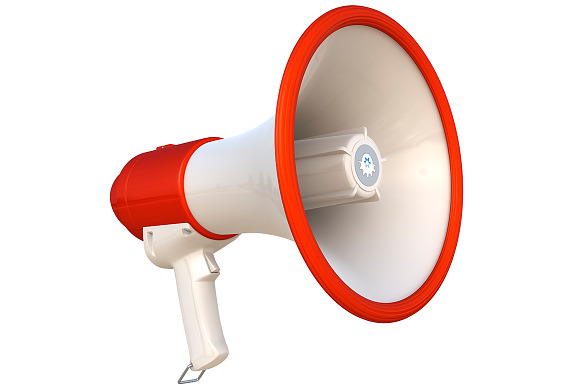Megaphone isolated on white preview 5