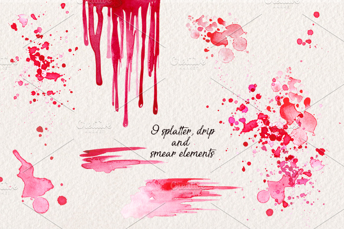 Watercolor Lips Collection, an Illustration by Dapper Dudell (Photo 4 of 7)