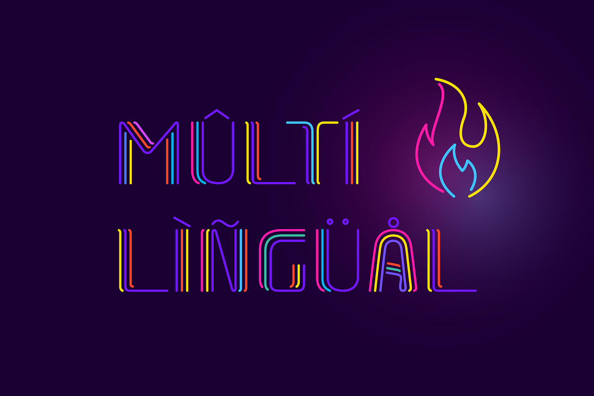 Three Neon Lines color font, a Font by kaer_shop (Photo 8 of 8)