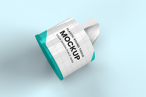 Plastic Round Tissue Box Mockup