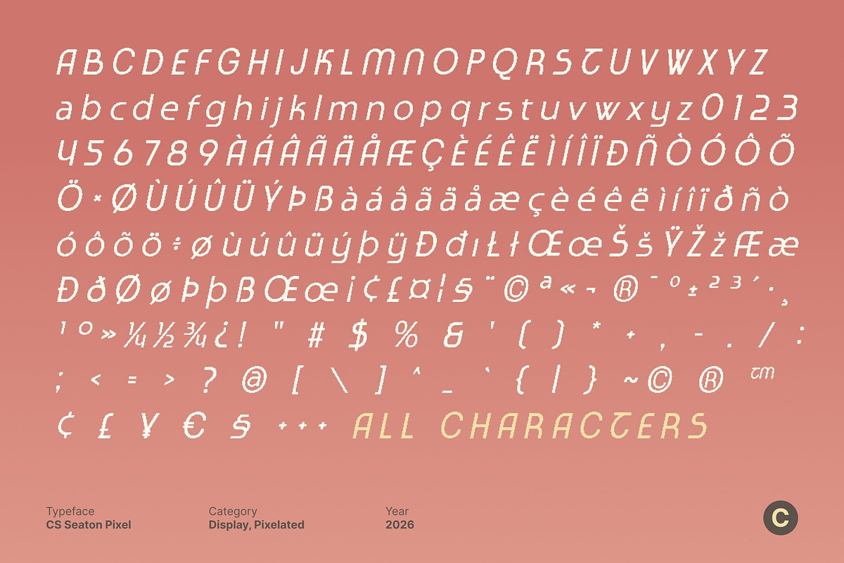 CS Seaton Pixel, a Sans Serif Font by Craft Supply Co. (Photo 8 of 8)