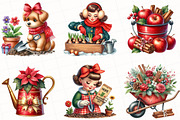 Christmas Garden Clipart, an Illustration by OK Design (Thumbnail 3 of 5)
