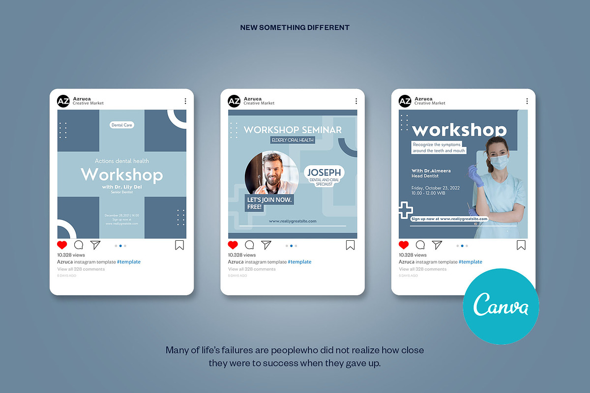 Dentist Instagram Template| CANVA preview 4