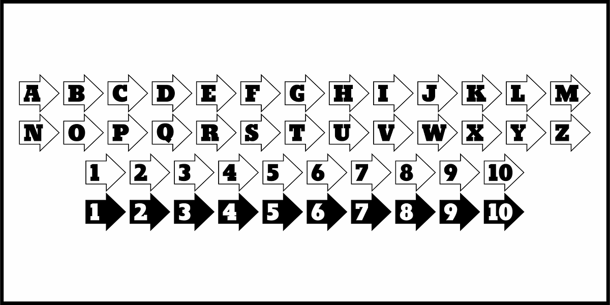 Arrow Callouts JNL, a Font by Jeff Levine Fonts (Photo 3 of 5)