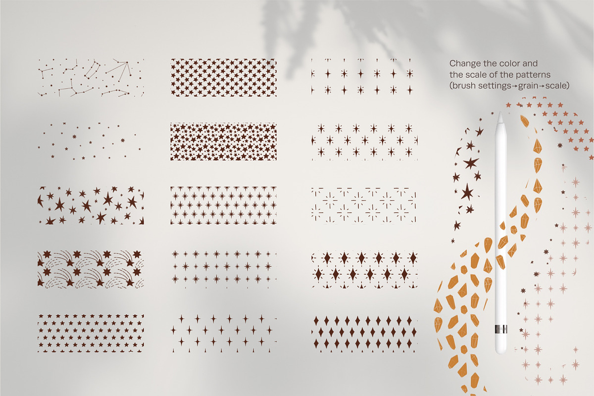 Magic Pattern Brushes for Procreate, a Brush Add-On by NinaFedorova (Photo 4 of 6)