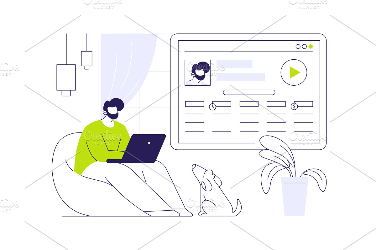 Time tracking software abstract, a Technology Illustration by Visual Generation