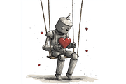 Prompt Robo Love Clipart, a Decorative Illustration by Creative design (Thumbnail 7 of 7)