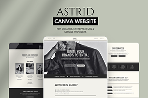Canva Website Template for Coaches