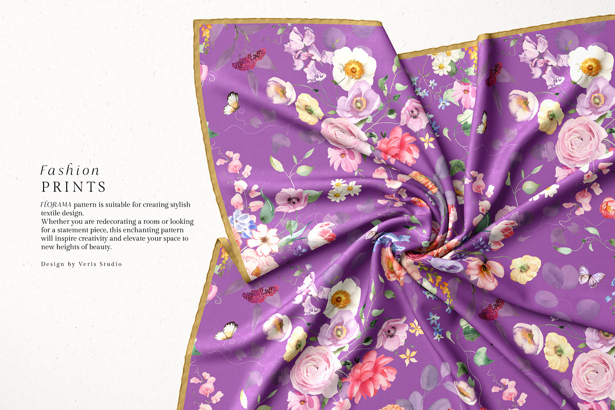 FLORAMA 6 Floral Seamless Patterns, a Pattern Graphic by Veris Studio (Photo 5 of 34)
