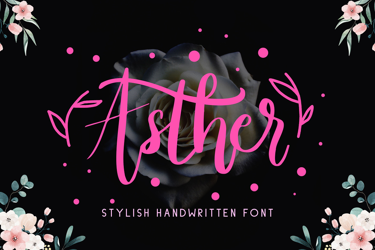 Asther – Stylish Handwritten Font, a Script Font by Graphiqa Studio (Photo 1 of 11)