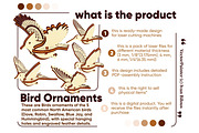 Set of 5 Bird Ornaments - Laser Cut, an Object Graphic by VectorPainter (Thumbnail 16 of 21)