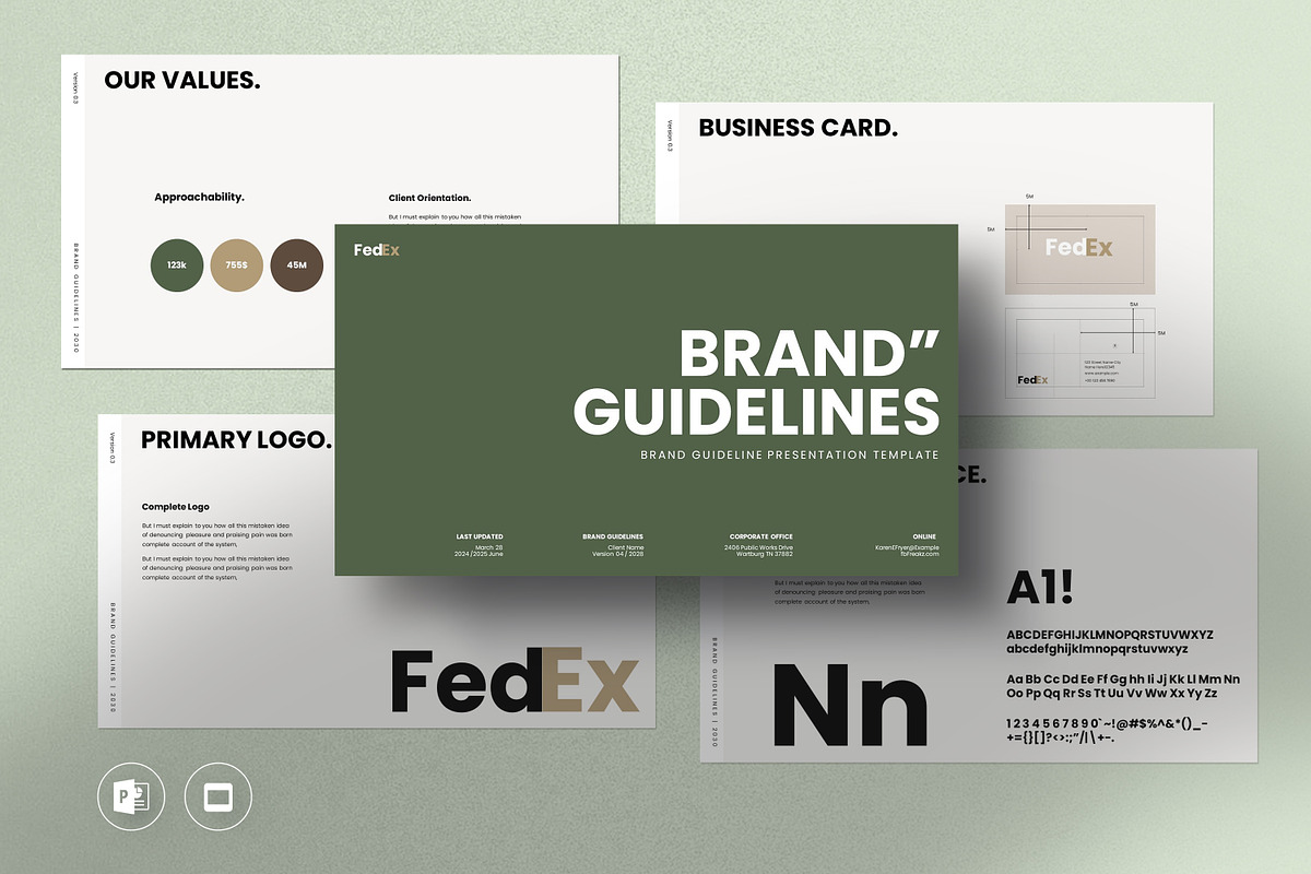 FedEx | Brand Guidelines, a Presentation Template by evgenystudio