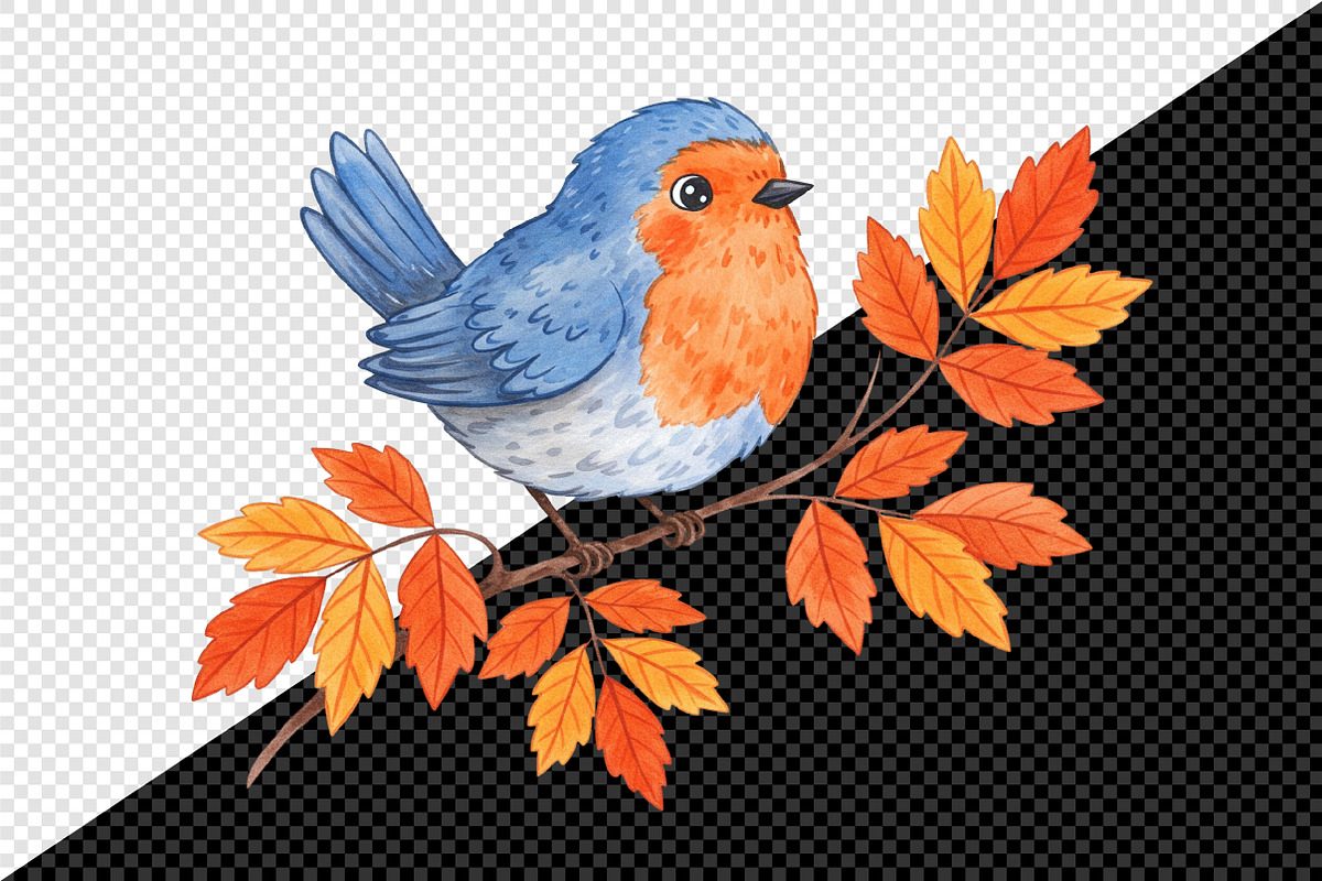 Positive Whimsical Fall Birds Bundle, an Illustration by Creative Art (Photo 8 of 9)