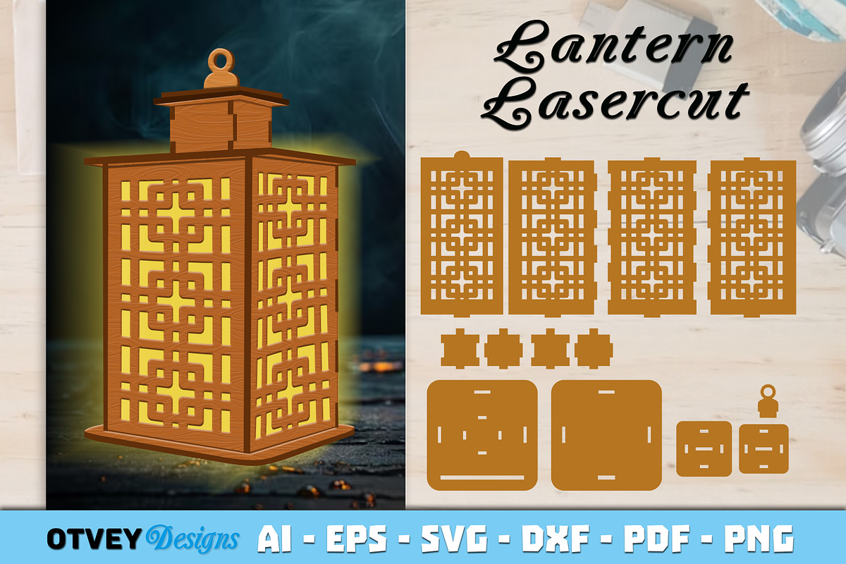 Rattan Lantern SVG Lamps Laser Cut, an Object Graphic by OTVEY DESIGN (Photo 4 of 13)