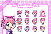 Pink Gamer Girl - Custom Emotes, an Emoji Icon by tkzgraphic (Thumbnail 1 of 2)