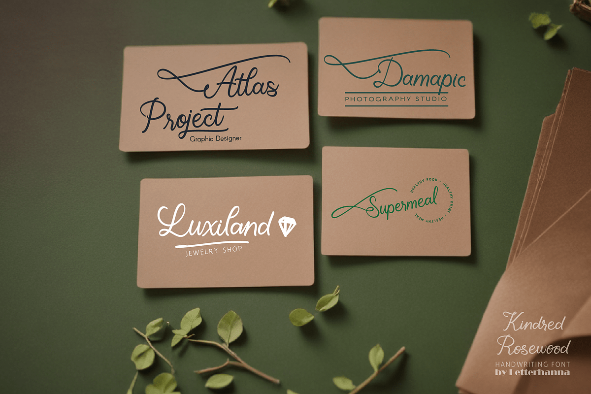 Kindred Rosewood Font, a Handwritten Font by Letterhanna Studio (Photo 3 of 13)