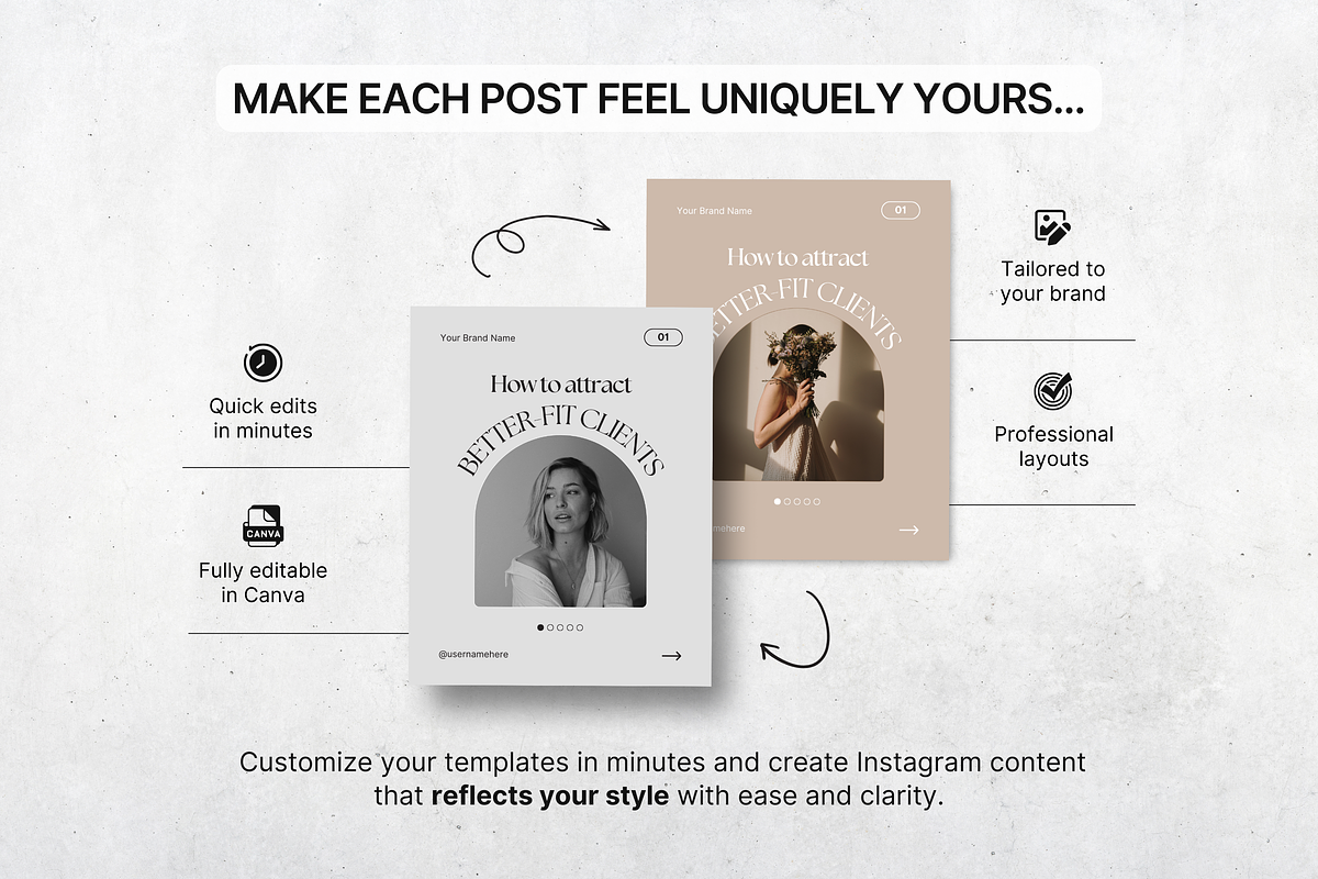 Coach Carousel Instagram Posts Canva, a Social Media Template by DigiPax (Photo 8 of 11)