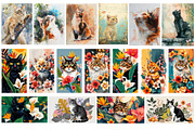 Cat Wall Art Prints Set, Cat Posters, an Animal Photo by Chipshpow Graphics (Thumbnail 3 of 7)