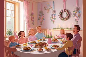 Holidays dinner easter egg photo, a Holiday Photo by ComfortQ