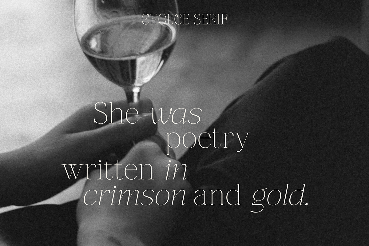 CHOLICE - A Luxurious Timeless Serif, a Serif Font by Comactype Foundry (Photo 9 of 13)
