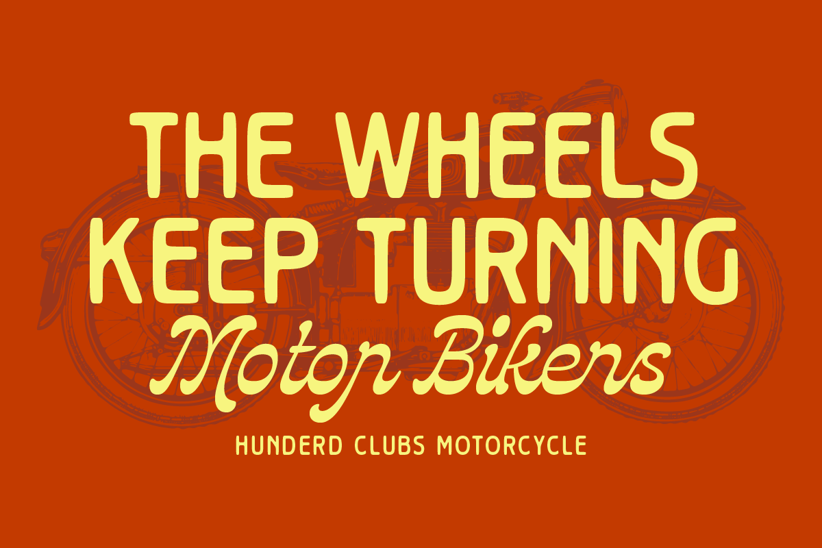 Megster Racing Font Duo, a Script Font by Letterhend Studio (Photo 4 of 10)