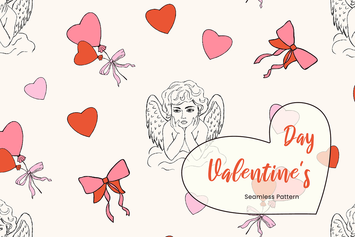 Whimsical Valentine Seamless Pattern, a Pattern Graphic by Groovy Arts (Photo 1 of 5)