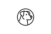 Dog head circle logo, a Branding & Logo Template by Vectorium Studio (Thumbnail 2 of 2)
