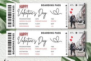 Boarding Pass For Valentine's Day