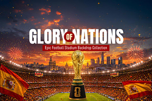 soccer stadium country flag backdrop, a Background Graphic by Walllow Creatives