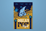 Sleeping Moon Hand Drawn Flyer, a Flyer Template by ashenterprise (Thumbnail 1 of 4)