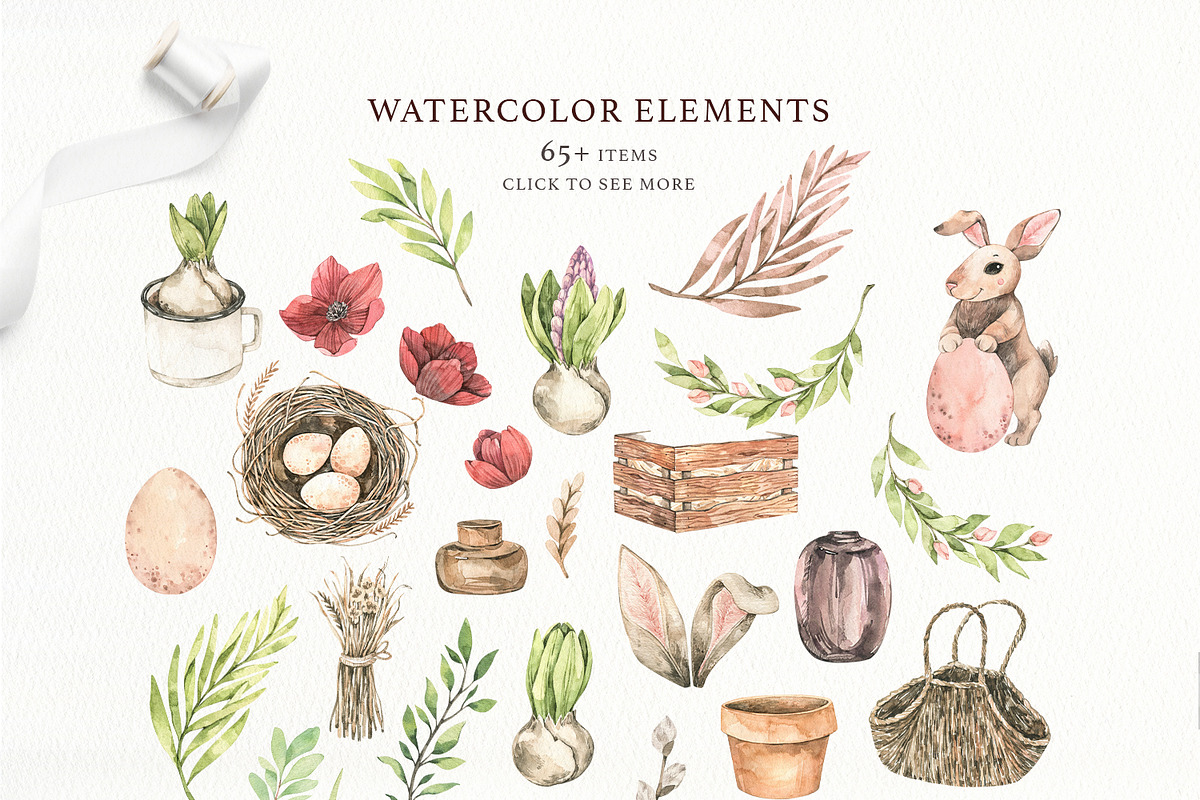 -30% Easter bunny. Spring watercolor, an Animal Illustration by Kate Macate (Photo 12 of 15)