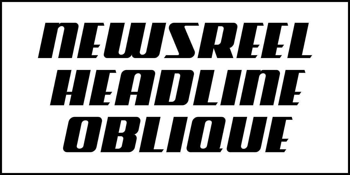 Newsreel Headline JNL, a Font by Jeff Levine Fonts (Photo 4 of 5)