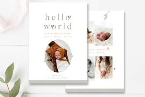 Birth Announcement PSD Template