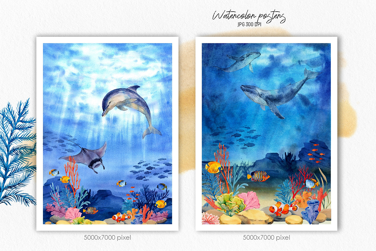 Coral Reef. Watercolor Set, an Illustration by Tata Pilip (Photo 10 of 16)