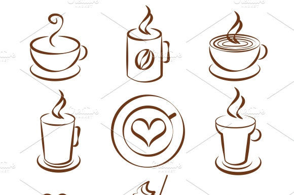 Coffee Cup Vector Symbols